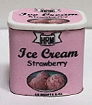 Dollhouse Miniature Strawberry Ice Cream Carton